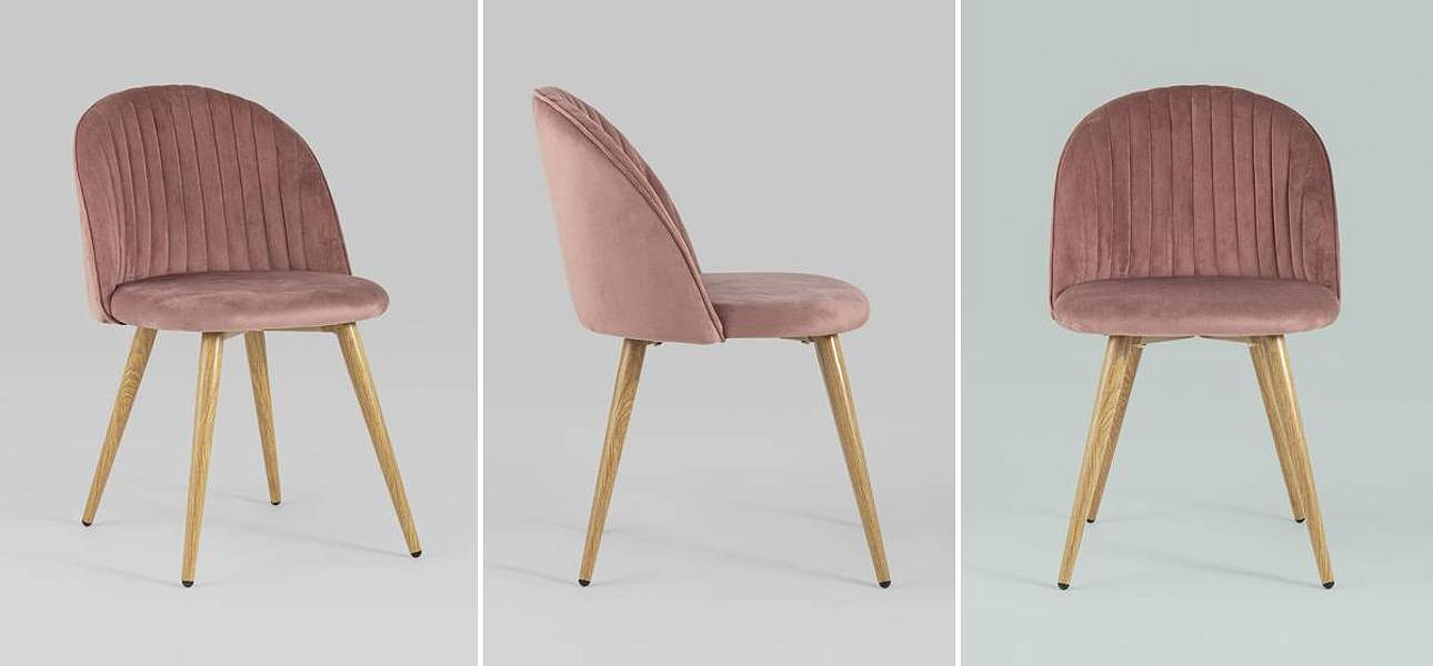 Стул Miruna Chair Пыльно-Розовый Велюр Стул Miruna Chair Пыльно-Розовый Велюр - Loft-Concept в Костроме