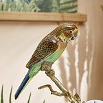 Подсвечник с двумя попугаями из фарфора на бронзовой ветке Eden Garden варинант исполнения - 2 | Loft Concept в Костроме