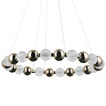 Светодиодная кольцевая люстра Crystal Globule Chrome Chandelier Gold варинант исполнения - 3 | Loft Concept в Костроме