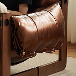 Кресло-диван кожаное на деревянном каркасе Medieval Furniture варинант исполнения - 4 | Loft Concept в Костроме