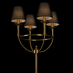 Торшер с металлическим основанием бронзового цвета с черными конусовидными абажурами Dignity варинант исполнения - 4 | Loft Concept в Костроме