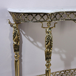 Консоль бронзовая с мраморной столешницей Bronze Console варинант исполнения - 2 | Loft Concept в Костроме