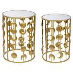 Набор из двух столов из металла Brass Symphony Moon варинант исполнения - 1 | Loft Concept в Костроме