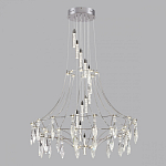 Люстра подвесная из металла с хрустальными прозрачными подвесками Quasar 81 варинант исполнения - 10 | Loft Concept в Костроме