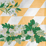 Обои ручная роспись Tiled Meadow Original colourway on Egyptian Gold gilded paper варинант исполнения - 1 | Loft Concept в Костроме