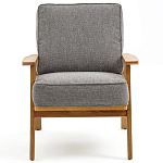 Кресло с каркасом из массива дуба Deniaud Oak Grey Armchair варинант исполнения - 2 | Loft Concept в Костроме