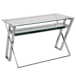 Стол письменный с прозрачной столешницей Corporate Identity варинант исполнения - 1 | Loft Concept в Костроме