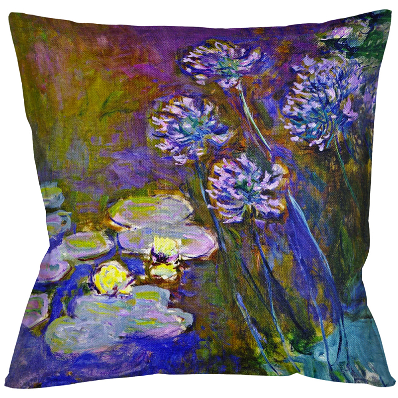 Подушка декоративная Цветы Impressionism in Art Мульти Бежевый Подушка декоративная Цветы Impressionism in Art Мульти Бежевый в Костроме | Loft Concept