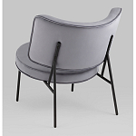 Мини-кресло District Lounge велюр серый варинант исполнения - 3 | Loft Concept в Костроме