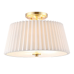 Потолочный светильник с белым плиссированным абажуром Ganglion варинант исполнения - 1 | Loft Concept в Костроме