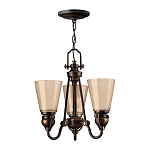 Люстра бронзового цвета с конусными плафонами из бежевого стекла Hinkley варинант исполнения - 6 | Loft Concept в Костроме