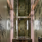 Обои ручная роспись Silk Tree Original colourway on White Metal gilded paper варинант исполнения - 1 | Loft Concept в Костроме