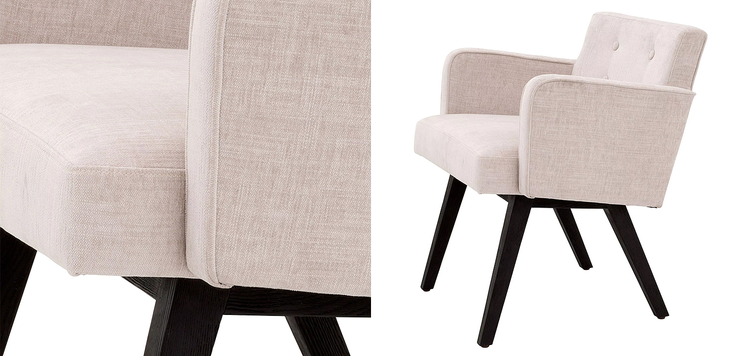 Стул Eichholtz Dining Chair Locarno Beige Стул Eichholtz Dining Chair Locarno Beige - Loft-Concept в Костроме