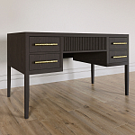 Большой Рабочий стол Primo с 5 выдвижными ящиками Темный орех варинант исполнения - 2 | Loft Concept в Костроме