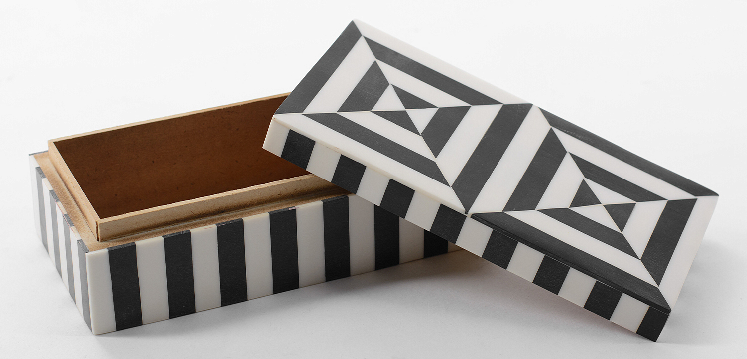 Шкатулка Squares Bone Inlay Box Шкатулка Squares Bone Inlay Box - Loft-Concept в Костроме