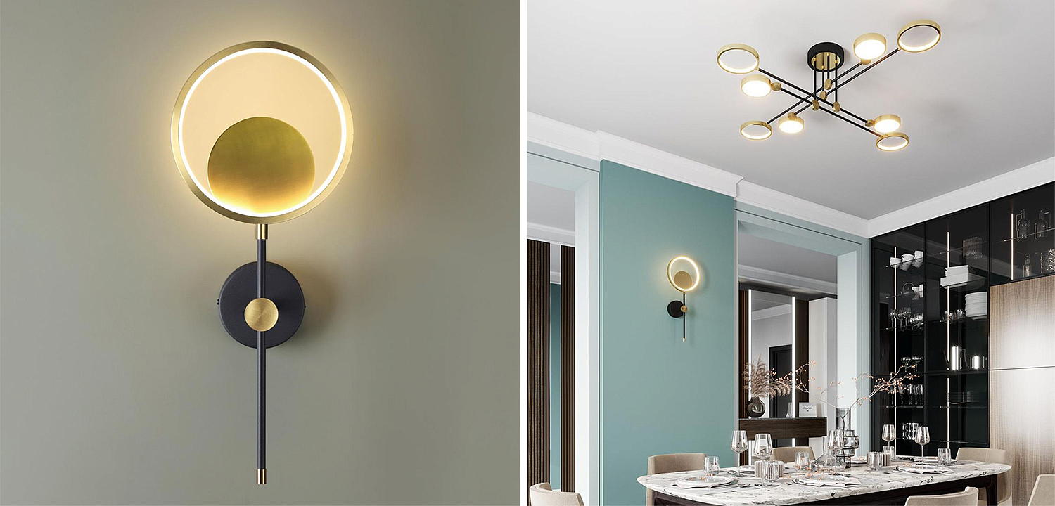 Бра Bendik Gold Ring Wall lamp B Бра Bendik Gold Ring Wall lamp B - Loft-Concept в Костроме
