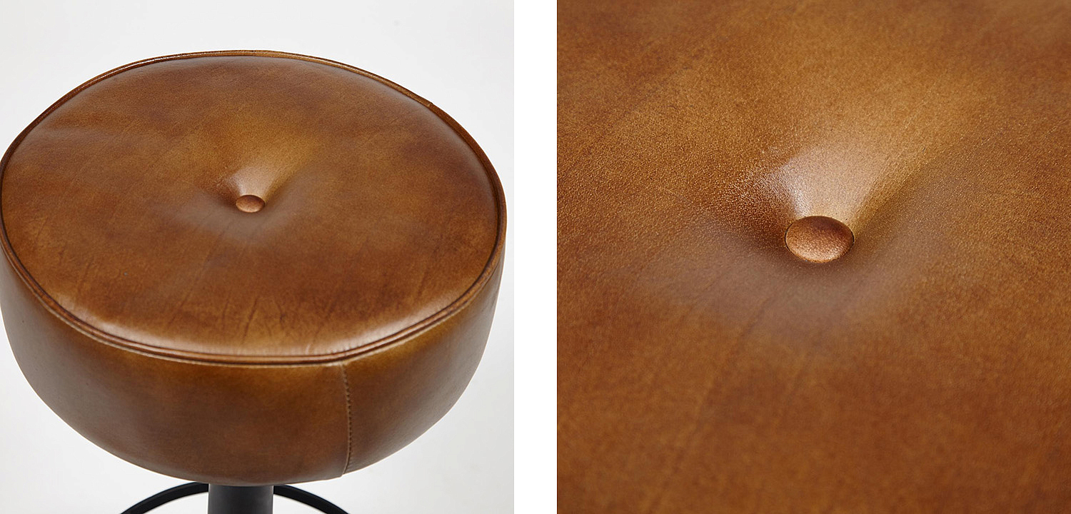 Барный стул Industrial leather bar stool Барный стул Industrial leather bar stool - Loft-Concept в Костроме