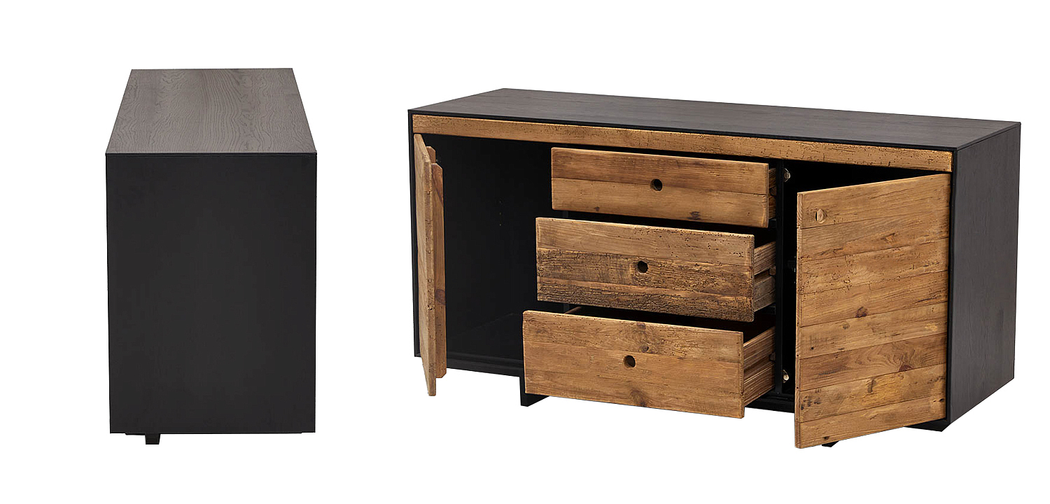 Комод деревянный с 2-мя дверцами и 3-мя ящиками Russell Chest of Drawers Комод деревянный с 2-мя дверцами и 3-мя ящиками Russell Chest of Drawers - Loft-Concept в Костроме