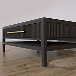 Кофейный стол Primo с двумя ящиками Темный орех варинант исполнения - 4 | Loft Concept в Костроме