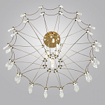 Люстра подвесная из металла с прозрачными подвесками из хрусталя Quasar 93 варинант исполнения - 5 | Loft Concept в Костроме