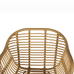 Стул барный с ротанговым плетением Half Bar Chair with Wicker с подлокотниками варинант исполнения - 6 | Loft Concept в Костроме