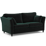 Диван с обивкой из велюра зеленый Gibbs Dark Green Sofa варинант исполнения - 2 | Loft Concept в Костроме