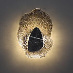 Бра с волнообразным стеклянным плафоном и вставкой из мрамора Liquid Stone варинант исполнения - 14 | Loft Concept в Костроме