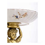 Чаша с цветочным орнаментом на ножке в виде бронзового ангела Eden Garden варинант исполнения - 3 | Loft Concept в Костроме