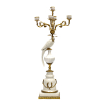 Подсвечник белый Попугай из фарфора с бронзовыми элементами Eden Garden варинант исполнения - 3 | Loft Concept в Костроме