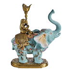 Подсвечник в виде слона из фарфора с бронзовыми элементами Elephant in the Garden of Eden варинант исполнения - 4 | Loft Concept в Костроме
