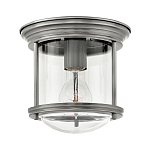 Потолочный светильник для ванных комнат с цилиндрическим стеклянным плафоном и одной лампой Hinkley варинант исполнения - 1 | Loft Concept в Костроме