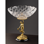 Чаша стеклянная прозрачная на бронзовой подставке с фигуркой девушки Eden Garden варинант исполнения - 5 | Loft Concept в Костроме