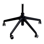 Стул с мягкой синей обивкой из велюра и подъемно-поворотным механизмом на черных колесиках Harper Blue варинант исполнения - 5 | Loft Concept в Костроме