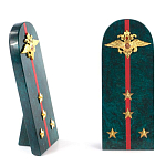 Сувенир Погон МВД из натурального камня змеевик Souvenir Epaulets варинант исполнения - 4 | Loft Concept в Костроме