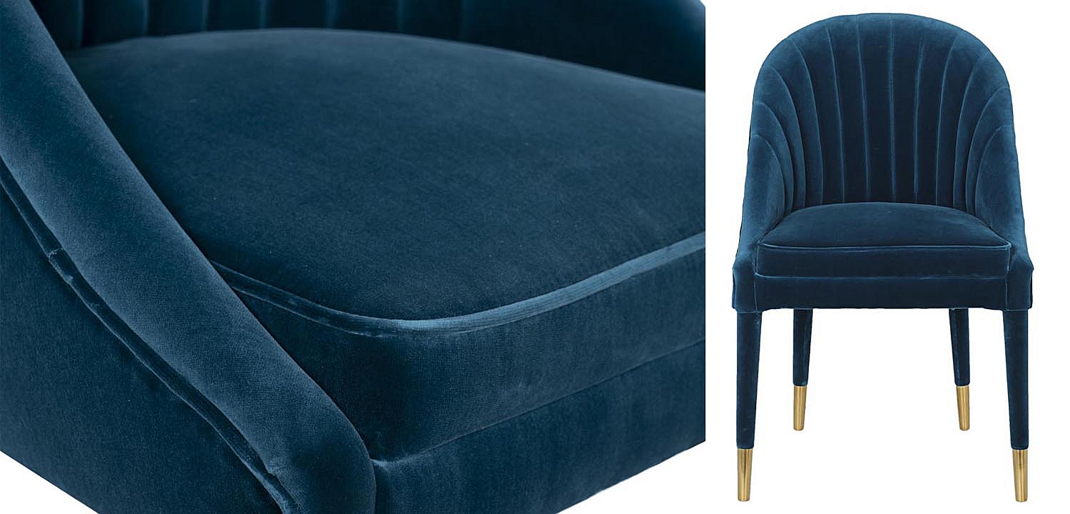 Стул Walton Chair blue velor Стул Walton Chair blue velor - Loft-Concept в Костроме