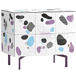 Тумба белая с рисунком Grande Graphstones варинант исполнения - 1 | Loft Concept в Костроме