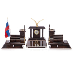 Настольный письменный набор из природного камня обсидиана с декором в виде орла Golden Eagle варинант исполнения - 1 | Loft Concept в Костроме