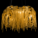 Люстра подвесная круглая с изогнутыми металлическими дугами и ниспадающими цепочками 65 см Atlantis Chain варинант исполнения - 8 | Loft Concept в Костроме