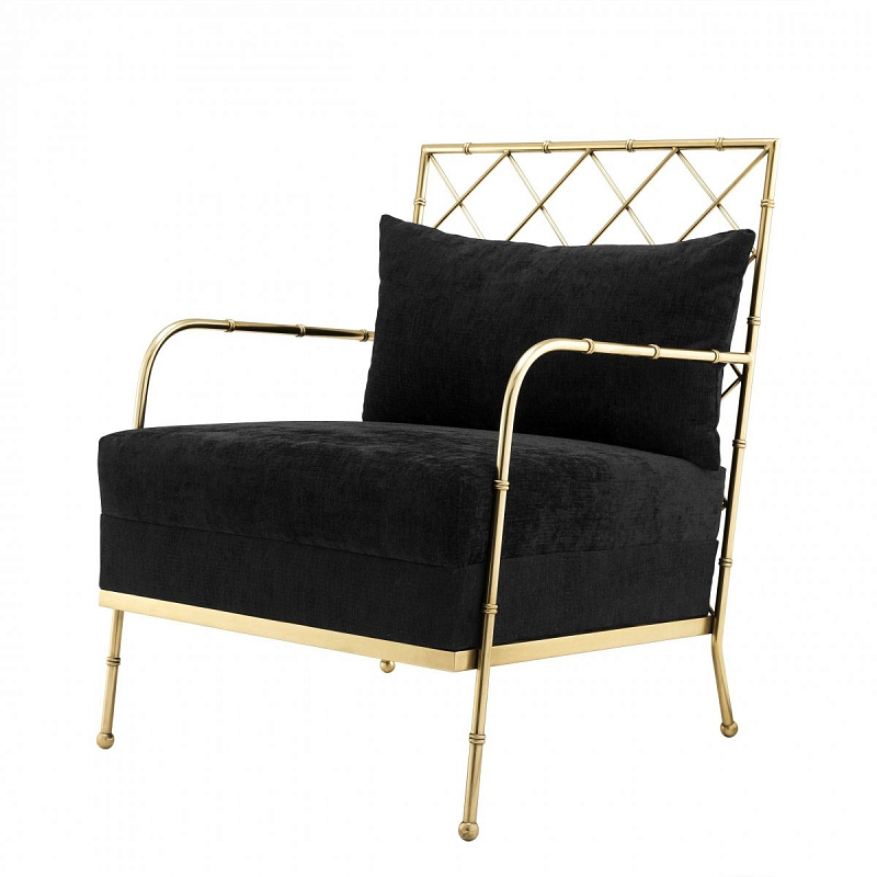 Кресло Eichholtz Chair Bahamas Черный Латунь Кресло Eichholtz Chair Bahamas Черный Латунь в Костроме | Loft Concept
