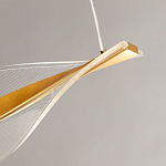 Люстра линейная с изогнутым плафоном Wave Line варинант исполнения - 9 | Loft Concept в Костроме