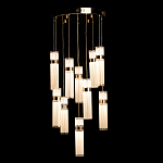 Люстра каскадная с прозрачными цилиндрическими плафонами Jenae Glass Tube Lighting варинант исполнения - 3 | Loft Concept в Костроме