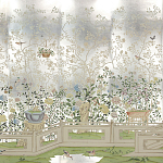 Обои ручная роспись Temple Newsam White Gold gilded silk варинант исполнения - 2 | Loft Concept в Костроме