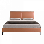 Кровать двуспальная коричневая из экокожи Modern Look варинант исполнения - 3 | Loft Concept в Костроме