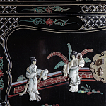 Шкаф черный в китайском стиле  Chinese Cabinet Black варинант исполнения - 3 | Loft Concept в Костроме