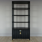 Стеллаж со стеклянными полками Elsa Dreams Black варинант исполнения - 5 | Loft Concept в Костроме