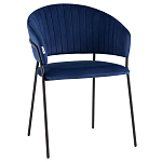 Стул в велюре синего цвета Horizon варинант исполнения - 1 | Loft Concept в Костроме