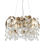 Люстра с декоративными подвесками из прозрачного стекла в форме монеток FAIRYTREE Light варинант исполнения - 1 | Loft Concept в Костроме