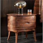 Прикроватный столик из дерева с 2-мя ящиками Moon Walnut Furniture варинант исполнения - 1 | Loft Concept в Костроме