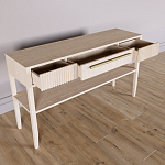 Дизайнерская Консоль с полкой и ящиком Primo Светлый дуб варинант исполнения - 6 | Loft Concept в Костроме