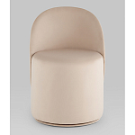 Пуф Loreen со спинкой вращающийся велюр молочный варинант исполнения - 4 | Loft Concept в Костроме